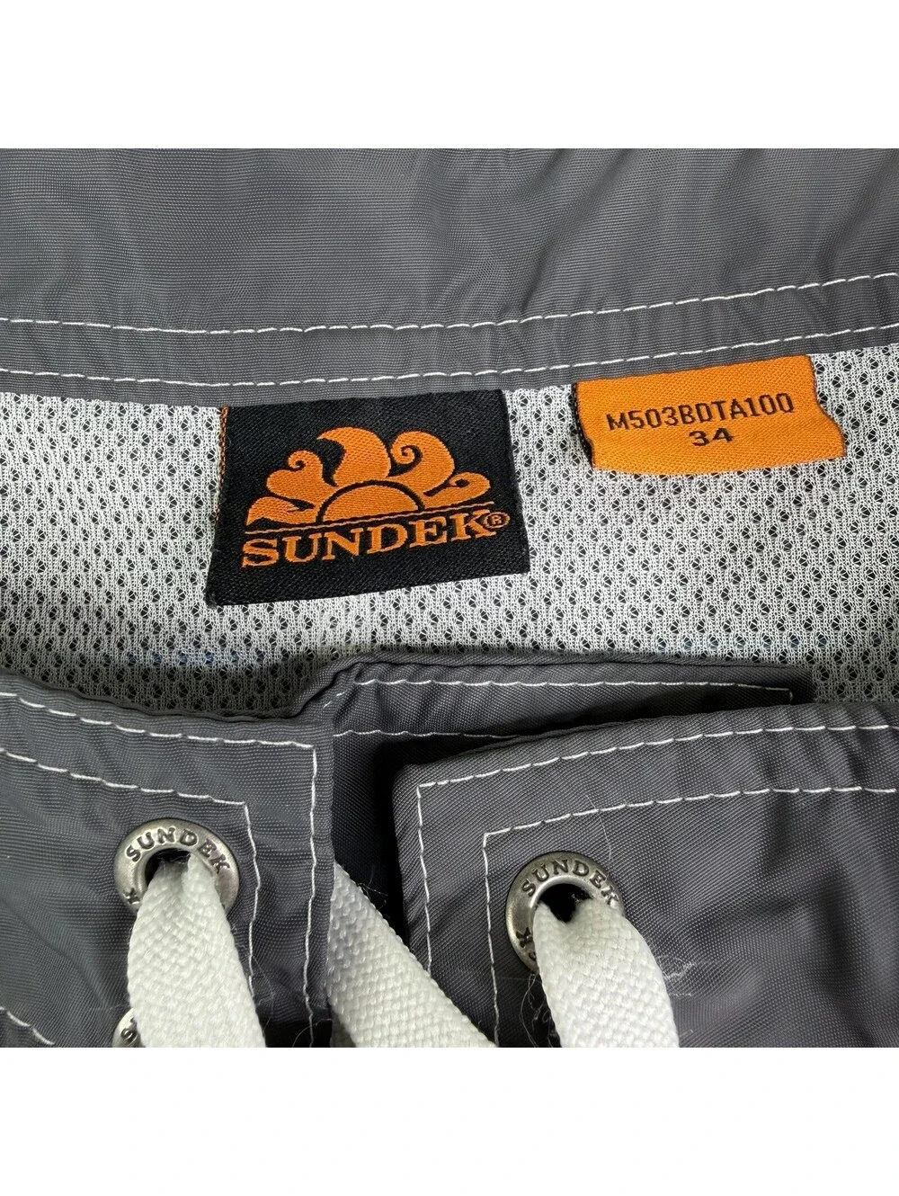 Rainbow Sundek 34 Gray Surf Beach Board Shorts Swim Trunks Bathing Suit